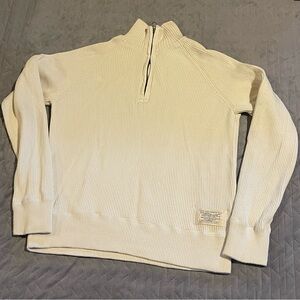 Polo‎ jeans company 1/4 zip sweater mens medium pre-owned condition